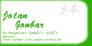 jolan gombar business card